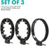 Movo FR3 Adjustable Follow Focus Ring Set of 3 with 65mm, 75mm and 85mm Lens Gear Rings (Standard 32 Pitch - 0.8 mod)...
