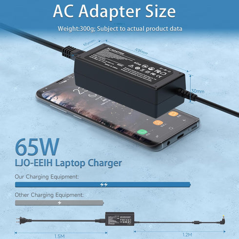 65W Laptop Adapter Power Charger for Toshiba Satellite C55 C655 C850 C50 L755 C855 L655 L745 P50 C855D C55D S55;Portege Z30 Z930 Z830;Satellite Ra...