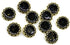 20 pcs Enamel Covered Golden Foil Fragments Floral Metal Shank Sewing Coat Buttons -25mm -1"...