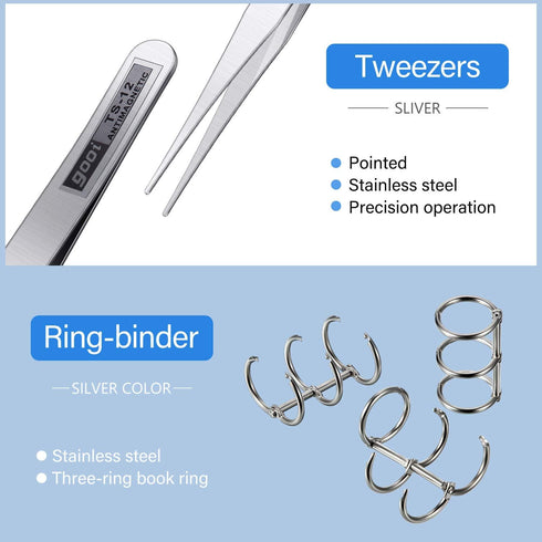 WILLBOND 26 Pcs Resin Notebook Mold Kits Cover Silicone Molds for A5 A6 A7 Silicone Resin Molds for Notebook Epoxy Resin DIY with Book Rings Spoon...