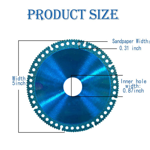 3 PCS 5 Inch Indestructible Disc 2.2 - Cut Everything in Seconds,Upgrade Indestructible Disc for Angle Grinder 7/8''(125mm),Circular Saw Blades fo...