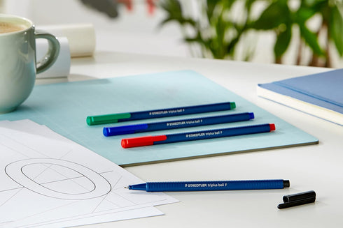 STAEDTLER Triangular Ballpoint Pen Triplus ball Ergonomic Triangular Shape Line Width F 437 FSB4...