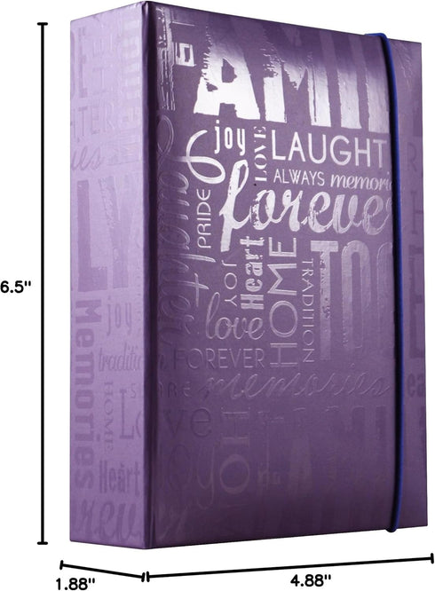 MCS Embossed Family 100-Pocket 4x6 Photo Album, Purple...