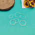 60pcs Hoop Earrings for Jewelry Making,Earring Finding Hoop Hypoallergenic Teardrop Hexagon Round Earring Hoop Open Bezel Pendant Frame for DIY Ea...
