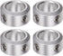 4pcs Shaft Collar 10mm Bore Aluminum Alloy Set Screw Shaft Collars, 16mm OD, 8mm Width, for Wheel Barrow Axle, Gearbox Assemblies, CNC Machine Too...