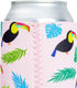 BLUE PANDA Neoprene Can Cooler Sleeves Summer Gift for Teacher - 12-Pack 4 Tropical Designs 2.5 x 4 In Fits 12 Oz - Insulating Summer Drink Cozy -...