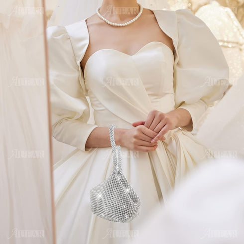 AUEAR, Triangle Bling Sequins Zipper Pouch Mini Size Women's Evening Clutch Bag Luxury Full Purse Sparkly Handbag for Prom Cocktail Party Wedding ...