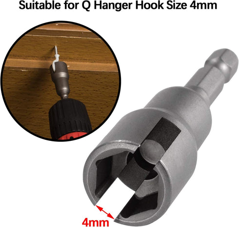 PAGOW 2pcs Power Wing Nut Driver Set, Wing Nut Drill Bit Socket Wrench Tool Set, 1/4" Hex Shank for Panel Nuts, Screws Eye, C Hook Bolt, Q-Hanger...