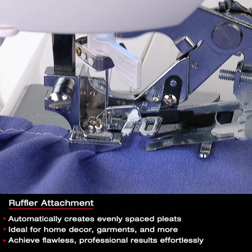 Singer 2500270 Sewing Machine Ruffler Attachment Presser Foot for Low-Shank Sewing Machines, Silver...