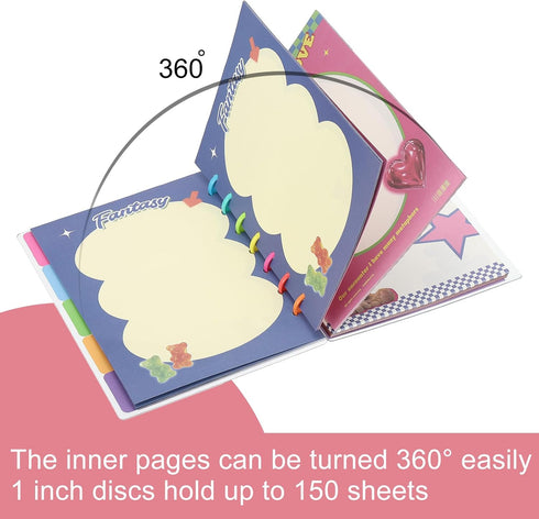 PATIKIL 35mm 1-1/2" Red Plastic Round Book Binding Discs, 33 Pcs Discbound Expansion Discs Plating Round Binder Rings for DIY Notebook Planner...