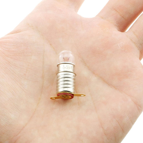 E-outstanding 10 Pcs E10 2.5V/0.3A Miniature Screw Base Light Bulbs E10 Mini Bulb for Physical Electrical Experiment Screw Base Indicator Light In...