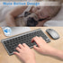 Wireless Keyboard and Mouse Combo, Compact Quiet Wireless Keyboard and Mouse Set 2.4G Ultra-Thin Sleek Design for Windows, Computer, Desktop, PC, ...