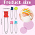 30 pcs Baby Safety Diaper Pin with Plastic Head Animal Pattern 2.4 Inch Secure Clips for Fastening Baby Clothes Diaper Napkins Stainless Steel Kid...