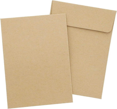 Juvale 100 Pack Small Seed Saving Envelopes - 4.5x3.25 Self Adhesive Blank Packets for Coins, Stamps, Mini Parts Storage (Brown)...