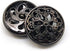 20 pcs Black Retro Double Layer Openwork Metal Shank Sewing Coat Buttons -25mm -1"...
