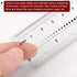 2pcs Film Flexible Ruler 6 Inch 0.1mm Scale PET Plastic Folding Straight Ruler Calibration Soft Ruler Measuring Tool for Factory, Transparent...