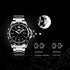cofuo Mens Stainless Steel Band Analog Quartz Watch Dress Wrist Unique Luxury Business Work Casual Waterproof Watches Classic Calendar Date Window...