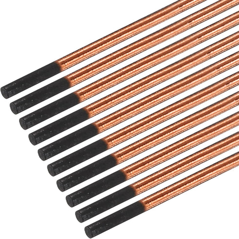 PATIKIL 20pcs 5mmx355mm(3/16"x14") Carbon Arc Air Gouging Rods Copper Graphite Coated Gouging Electrode Rods for Welding...