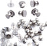 Aylifu Tie Tacks and Clutch Backs Set, 30 Pieces Tie Tacks Blank Pins (10 mm in Diameter) with 30 Pieces Locking Pin Backs Pin Keepers Locking Cla...