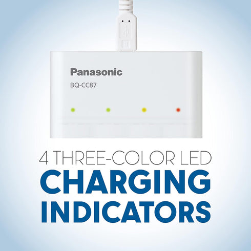 Panasonic BQ-CC87ABBA eneloop Advanced Individual Battery Charger with Portable Charging Technology, White......