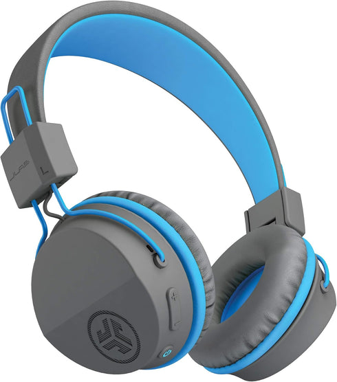 JLab JBuddies Studio Wireless On-Ear Kids Headphones, Graphite/Blue, 13 Hour Battery Life, Studio Volume Safe, Volume Limiter, Folding, Adjustable...