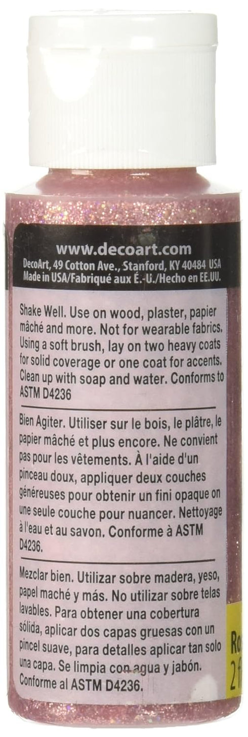 DecoArt Craft Twinkles Paint, 2-Ounce, Sparkling Pink...