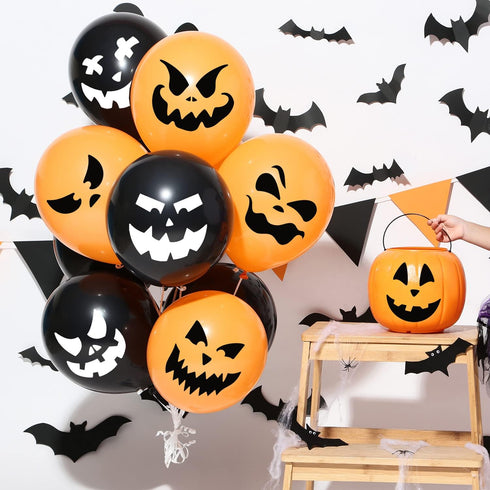 6” Pumpkin Face Stencils Halloween Stencils Reusable Pumpkin Carving Stencil for Painting on Wood Paper Window...