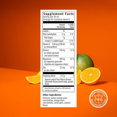 Floradix Calcium & Magnesium Liquid Herbal & Mineral Supplement - Organic Supplement with Vitamin D, Zinc & Magnesium Citrate - Support Bone Healt...