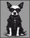 Posterizer 1 pcs- cool gangsta dog wearing sunglasses-Gothic Art-Art for Animal Lovers- Living Room Bedroom Decor- unframed wall art...