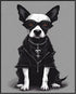 Posterizer 1 pcs- cool gangsta dog wearing sunglasses-Gothic Art-Art for Animal Lovers- Living Room Bedroom Decor- unframed wall art...