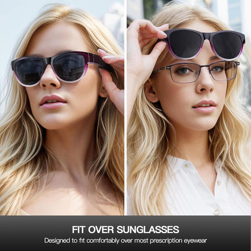 Fit Over Glasses Sunglasses for Women Trendy Polarized UV Protection Sun Glasses for Driving...