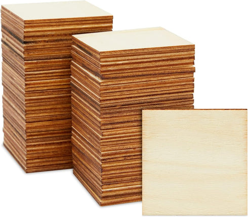 Juvale Wood Squares for Crafts - 60 Pack 2 x 2 in Poplar Plywood Tiles - Unfinished Loose Parts for Painting & DIY Projects - Wood Pieces & Tiles ...