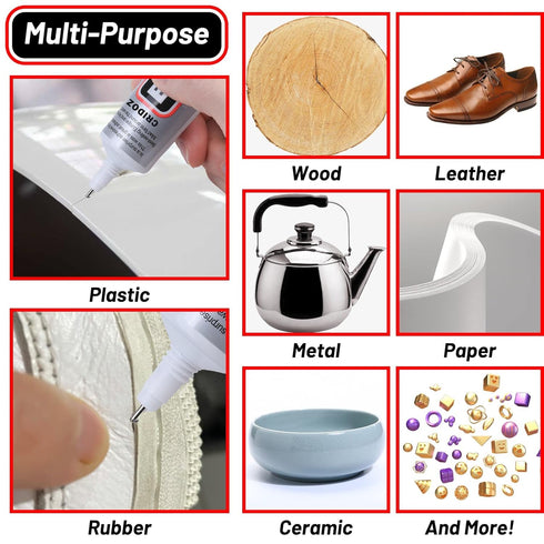 B7000 Rhinestone Glue for Jewelry Making, Clear Glue for Crafts Fabric Glue with Precision Tips Dotting Pens for Metal Stone Nail Art Beading Wood...