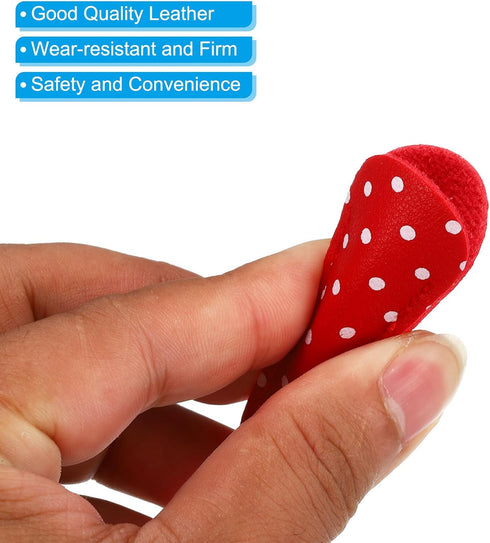 PATIKIL 2.6" x 1" Scissors Sheath, 1Set/3Pcs Polka Safety Scissors Cover Protector Leather for Sewing Lovers Embroidery Needlework Crewel and Sewi...