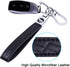 Wisdompro Microfiber Leather Car Keychain, Universal Key Fob Keychain Leather Key Chain Holder with 3 Keyrings and 1 Screwdriver for Men and Women...