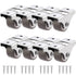 1 inch Fixed Caster Wheels -Small Caster Wheels + Screws-Low Profile Castor - Set of 8 No Floor Marks Silent Casters - Mini Wheels for Cart?Brown?...