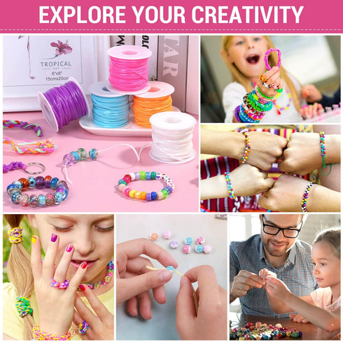 Lanyard String Kit, Cridoz 6Pack Plastic Lacing Cord Gimp String Lanyard Weaving Kit for Bracelets, Keychains, Crafts...