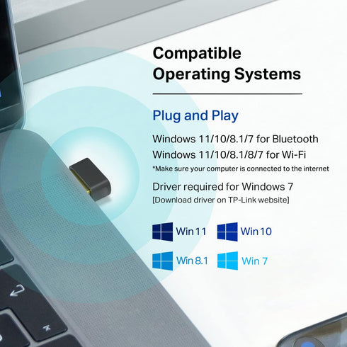 TP-Link Nano 2-in-1 USB Bluetooth WIFi Adapter AC600(Archer T2UB Nano)- Bluetooth 4.2 with 2.4G/5G Dual Band Wireless Network Adapter for Desktop ...