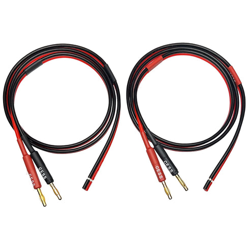 CESS-225-3f Banana Plug Adapter Connector to Bare Wire Open End Audio Cable DIY for Speakers & Amplifier, 2-Channel, 14 Gauge (3 Feet)...