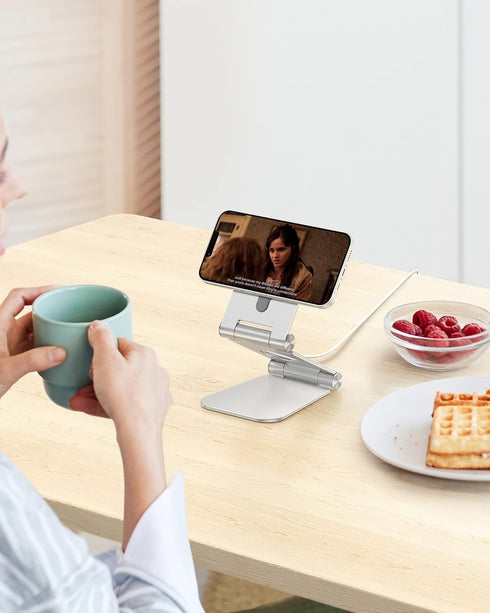 Stand for MagSafe Charger, OMOTON Foldable Phone Stand Holder for MagSafe Accessories, Not Include Charger or Cable, Compatible with iPhone 15/14/...