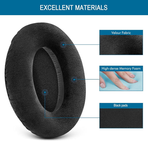Earpads for Sennheiser HD650/HD600/HD660S/HD545/HD525/HD535 Headphones, Velour Ear Pads Cushions Replacement for Massdrop X HD6XX/HD58X and HD580/...