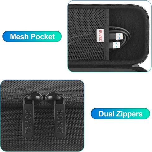 BOVKE Carrying Speaker Case for Tribit StormBox Flow Bluetooth Portable Speaker, Extra Mesh Pocket for Bluetooth Speakers Charger, Charging Cables...