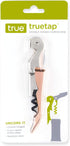 True Brands TrueTap Double Hinged Waiters Corkscrew, Top-notch Stainless Steel Opener with Foil Cutter Built to Last Wine Key Copper, Set of 1...