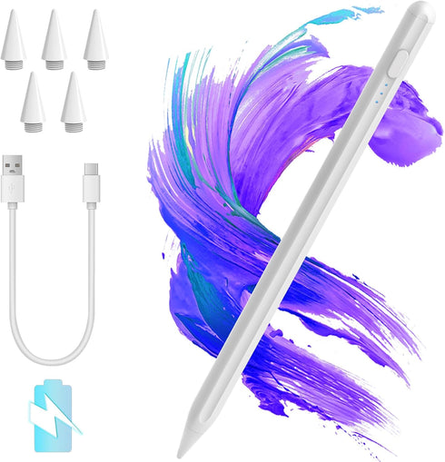 iPad Pencil, Apple Pencil Stylus Pen for iPad10/9/8/7/6, iPad Air 5/4/3, iPad Pro(11/12.9), iPad Mini 6/5, 15Mins Fast Charge Palm Rejection & Til...