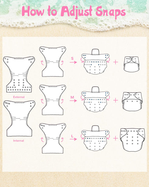 Babygoal Reusable Baby Girl Swim Diapers 3 Pack - Adjustable Washable for 0-8 Months Infants - Ideal for Swimming Lessons - Flower Design...