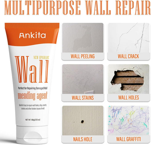 Wall Patch Repair Kit, 2 Pack Drywall Repair kit, Wall Repair Patch Kit with Scraper, Fast-Drying Dry wall Patch Kits, Easy & Effortless to Fill S...