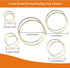 100Pcs Round Earring Beading Hoop Rings,5Sizes Earring Finding Open Bezels Linking Rings Beading Hoop Earrings Pendant for DIY Craft Jewelry Makin...