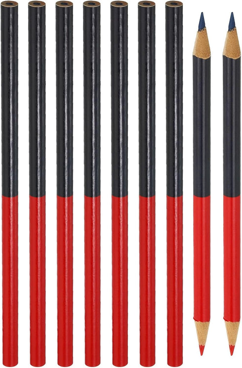 PATIKIL Red and Blue Round Pencils, 12 Pack HB Graphite Pencils Wood Pencils Double-Ended Pencil for Classroom Office Engineering Marking...