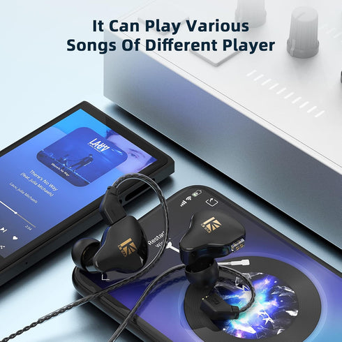 KBEAR KS1 Earphones in Ear Monitor Super Bass Wired Earbuds, Crystal Clear Sound IEM Headphones, High Resolution Noise Canceling Ear Monitors Head...