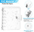 PATIKIL A7 Clear Binder Cover, 4Pcs Soft PVC Loose Leaf Binder Protector Refillable Notebook Shell with Snap Button Closure 6 Ring for DIY Meeting...